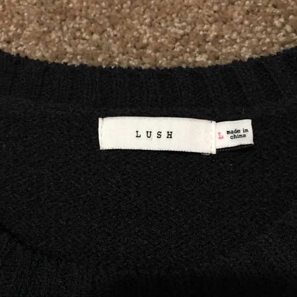 Lush navy blue sweater with side slit detail - Picture 4 of 4